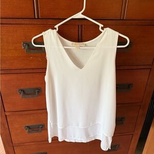 Michael Kors White Asymmetrical Tank Top